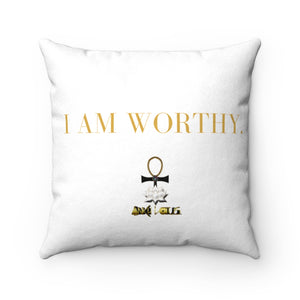 I AM Worthy Throw Pillow
